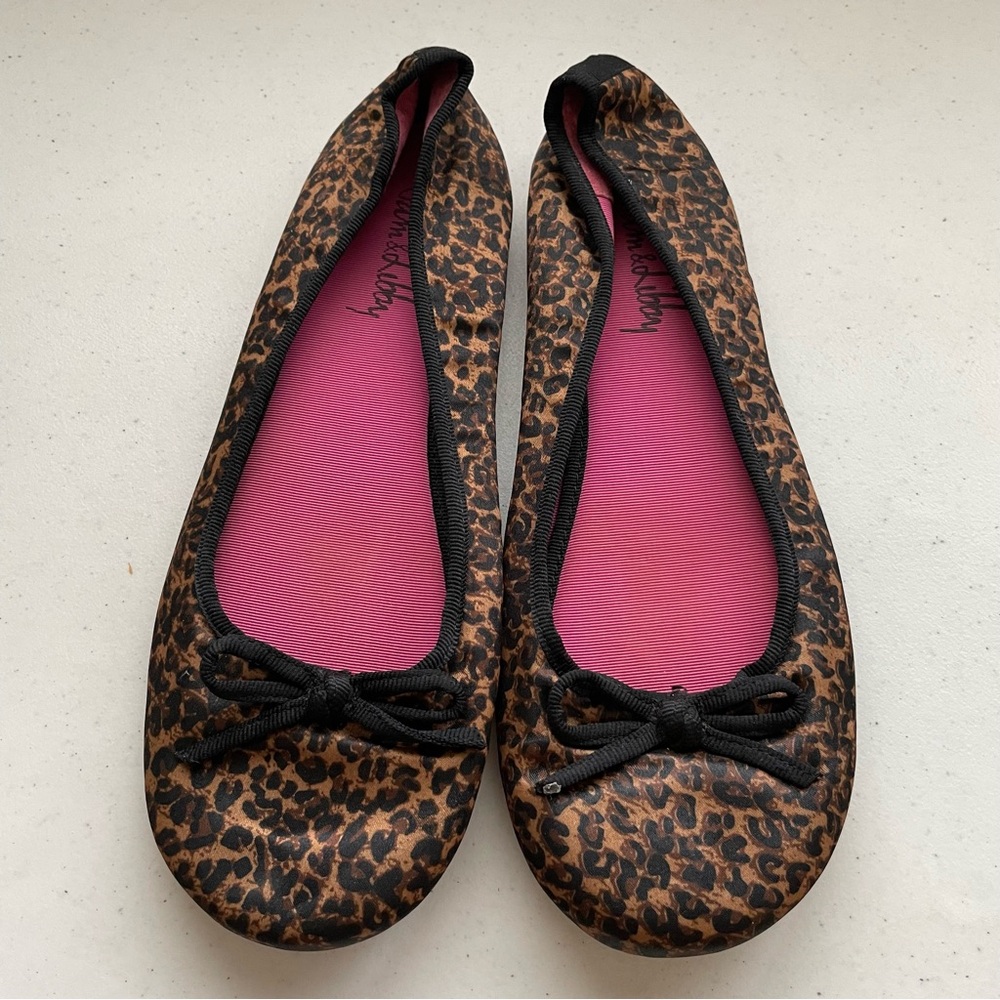 Sam & Libby - leopard print flats - size 7.5